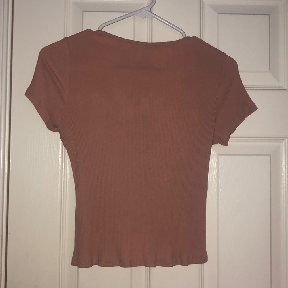 Pink Ribbed Crop Top - Picture 3 of 3